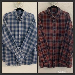 Lot of 2 - Men’s Daniel Cremieux Button-down Plaid Shirts